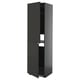 Black METOD cabinet with two doors, sleek modern design.