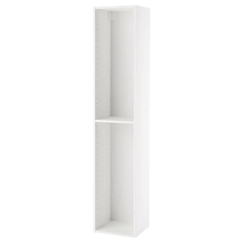 METOD white kitchen cabinet, tall, rectangular with adjustable shelf, modern design.