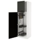 METOD kitchen cabinet - black, white, rectangular, modern design, opened