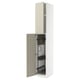 METOD beige cabinet, fiberboard & acrylic paint, tall storage, left-side hinge.
