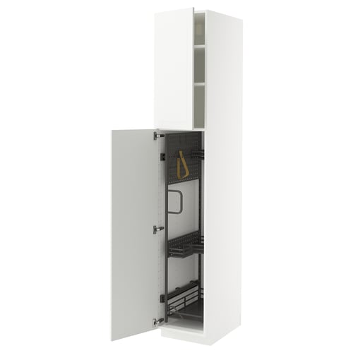 METOD white kitchen cabinet, pull-out storage, organized inner space.
