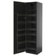 Modern black kitchen cabinet, METOD by IKEA with pull-out shelves, sleek and organised.