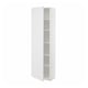 White METOD tall cabinet, minimalist design, adjustable shelves.
