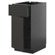 Modern black kitchen cabinet with one smooth drawer, sleek design, sturdy construction.