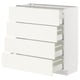 White METOD kitchen storage unit with four drawers and metal runners.