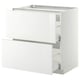 METOD kitchen cabinet: white, rectangular, glossy, modern design with smooth-running drawers.