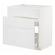 Ikea METOD white kitchen cabinet with drawer.