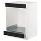 METOD kitchen cabinet in white with black drawer, rectangular shape.