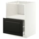 METOD / MAXIMERA Base cabinet f built-in appliances, white/Bodbyn black, 60x60 cm