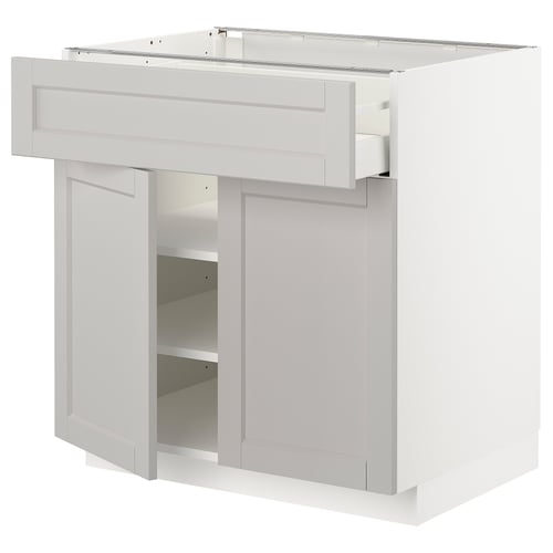 METOD kitchen cabinet, white, wood, rectangular, classic design.