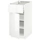 METOD kitchen cabinet: white, glossy, modern design with adjustable shelves and smooth-closing drawer.
