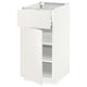 METOD white kitchen cabinet with single drawer and door, sleek design.