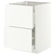 METOD / MAXIMERA Base cb 2 fronts/2 high drawers, white/Aspudden matt white, 60x60 cm