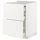 METOD white kitchen cabinet with drawers and shelves, sleek modern design.