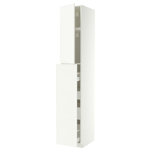 METOD / MAXIMERA Hc w p-o func 1dr/4drw, white/Aspudden matt white, 40x60x240 cm