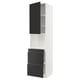 METOD white cabinet with black drawer and doors, modern minimalist design.