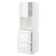 METOD white high gloss kitchen unit with drawers and shelves.