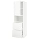 METOD kitchen unit, white, modern, minimalist, with 2 drawers and 2 shelves.