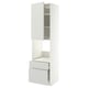 METOD / MAXIMERA Hi cab f ov w dr/2 frnt/1 m/1 h drw, white/Aspudden light grey, 60x60x220 cm
