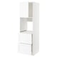 White METOD kitchen unit with drawer and shelf.