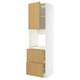 METOD / MAXIMERA Hi cab f ov w dr/2 frnts/2 hi drwrs, white/Sinarp oak veneer, 60x60x220 cm