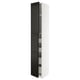 METOD kitchen cabinet, black, tall, rectangular, sleek design.