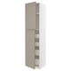 METOD grey-beige kitchen cabinet with drawers and sleek handles