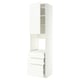 METOD / MAXIMERA High cab f oven w door/3 drawers, white/Aspudden matt white, 60x60x240 cm