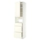 METOD / MAXIMERA High cabinet f built-in appliances, white/Bodbyn off-white, 60x60x240 cm