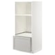 White METOD kitchen cabinet with pull-out drawer and shelves.