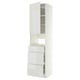 METOD / MAXIMERA High cabinet f built-in appliances, white/Ringhult light grey, 60x60x240 cm