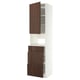 METOD / MAXIMERA High cabinet f built-in appliances, white/Sinarp brown, 60x60x240 cm