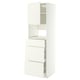METOD / MAXIMERA High cabinet f built-in appliances, white/Vallstena white, 60x60x200 cm
