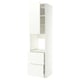 METOD / MAXIMERA High cabinet f oven+door/2 drawers, white/Aspudden matt white, 60x60x240 cm