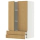 METOD / MAXIMERA Wall cabinet w 2 doors/2 drawers, white/Sinarp oak veneer, 60x100 cm