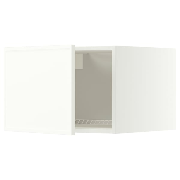 METOD Top cabinet for fridge/freezer, white/Aspudden matt white, 60x40 cm