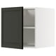 Modern black cabinet with white interior, adjustable shelves, sleek design.