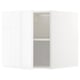 METOD white high-gloss kitchen cabinet with adjustable shelves.