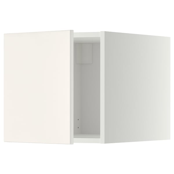 White METOD kitchen cabinet, single door, veddinge series, modern design