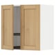 METOD kitchen unit with oak doors, light wood, rectangular shape, framed design.