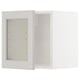METOD wall cabinet, white, rectangular, modern minimalist design with one open door.