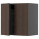 METOD kitchen cabinet, dark brown wood finish, two doors, square shape, sturdy design.