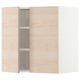 METOD light ash kitchen cabinet: wood-grain effect, light ash, sturdy with adjustable shelves, closed door.