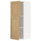 METOD kitchen unit with light wood doors, white cabinet, classic design.