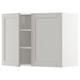 White METOD kitchen cabinet with beveled edges and inner shelves.