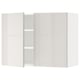 METOD grey high-gloss wall cabinet, rectangular, two doors, modern, sleek design.