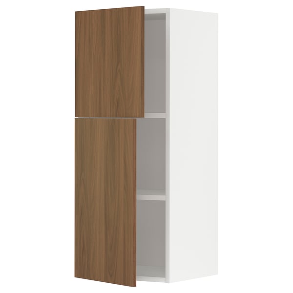 METOD kitchen unit - white & walnut, modern