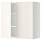METOD white wall cabinet, rectangular shape, smooth design, 2 doors, 2 shelves.