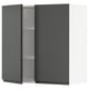 METOD wall cabinet in dark grey with adjustable shelves and minimalist design.