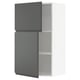 A grey METOD kitchen wall cabinet with two doors and one adjustable shelf.